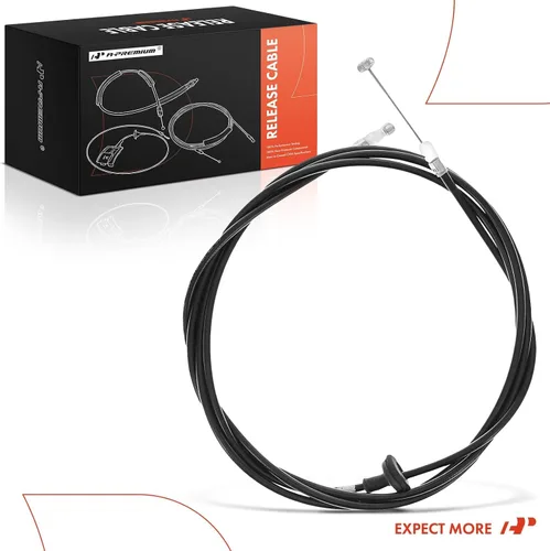 Vista 8 de A-Premium Cable de liberación del capó delantero sin mango compatible con Honda Civic 1992 1993 1994 1995, 91.1 pulgadas Compatible with Honda