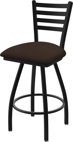 Vista 5 de XL 410 Jackie - Taburete giratorio de 25 pulgadas con acabado antiarrugas negro y asiento de vinilo negro