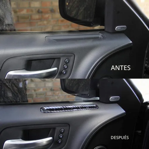 Vista 4 de crosselec Panel de Ventilación de A/C de Puerta Accesorios de Fibra de Carbono para Dodge Charger 2011+ Negro
