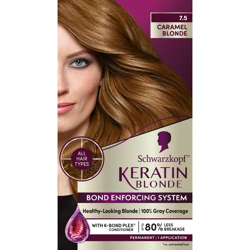 Vista 55 de Schwarzkopf Keratin - Tinte para el cabello rubio, 7.0 rubio ceniza oscuro, coloración permanente de calidad profesional, sistema de refuerzo