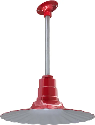 Vista 46 de Steel Lighting Co. Colgante Eagle Rock Lámpara montada en el techo Onda radial de 16 pulgadas vástago de 12 pulgadas Acero resistente