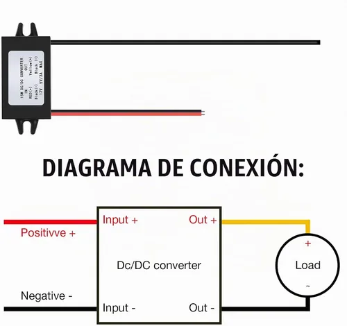 Vista 4 de Weewooday 12 V a 5 V convertidor DC módulo buck adaptador de alimentación USB convertidor de alimentación para coche regulador (1 pieza)