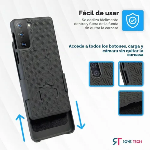 Vista 5 de Funda diseñada para Samsung Galaxy S21 con funda de clip para cinturón