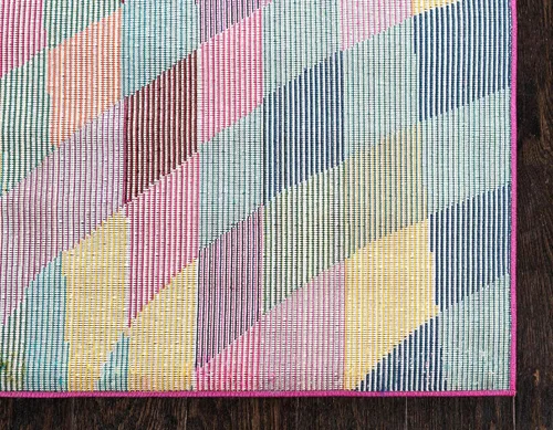 Vista 9 de Unique Loom Estrella Collection - Alfombra geométrica, abstracta, colorida, moderna, ecléctica, 3 pies 3 pulgadas x 5 pies 3 pulgadas, multicolor