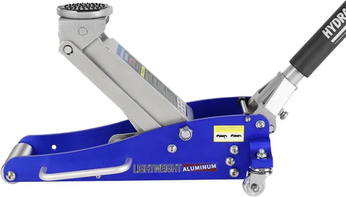 Vista 9 de Gato hidráulico de perfil bajo de aluminio y acero de 1.5 toneladas, ligero, con bomba doble de elevación rápida, capacidad de 3000 libras, rango
