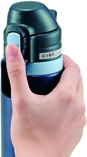 Vista 2 de Zojirushi Botella de agua potable directa, tipo deportivo, acero inoxidable, botella con popote, 0.52L, azul marino