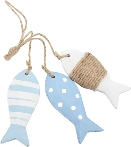 Vista 7 de Decoración de peces de madera, decoración de peces de madera de plplaaoo colgante, decoraciones de peces para pared, decoración de madera flotante