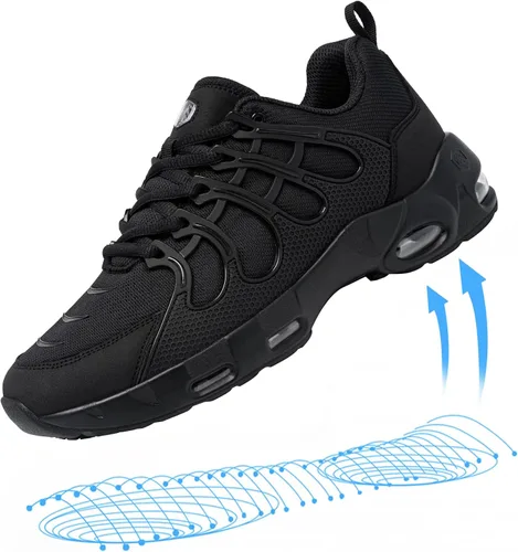 Vista 7 de LARNMERN Zapatos de trabajo antideslizantes para hombre, antideslizantes, informales, cómodos, para caminar, cocinero, cocina, transpirables