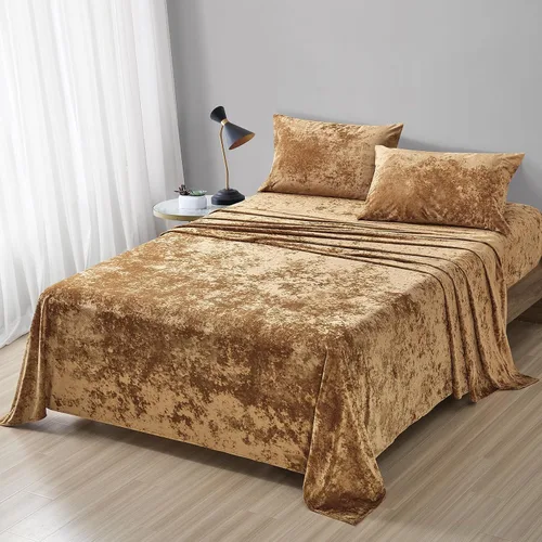 Vista 12 de Fredsure - Juego de sábanas de terciopelo envejecido, 4 piezas, Queen, color negro, ultra suave, cálido