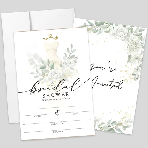 Vista 8 de AEHIE 20 juegos de invitaciones de bautizo con forma de fiesta de bautizo para baby shower, con sobres, tarjetas de invitaciones con cruz dorada
