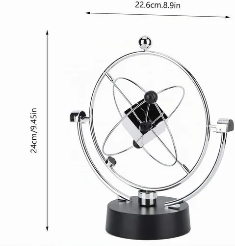 Vista 3 de Bolas de equilibrio de Newton, oscilación magnética cinética orbital decoración de escritorio Newton Pendulum