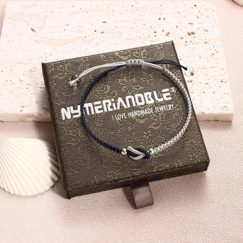 Vista 45 de Pulseras hechas a mano, pulseras para mujeres y hombres, pulsera ajustable con inicial, regalos de joyería para mamá, esposa, novia, ella, amigos
