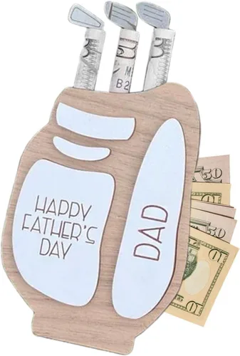 Vista 9 de Yimin Wooden Wallet Clip - Golf Bag Shape Money Clip,Not Rough Money Bags for Cash Men's Pocket Wallet Front Pocket Wallet for