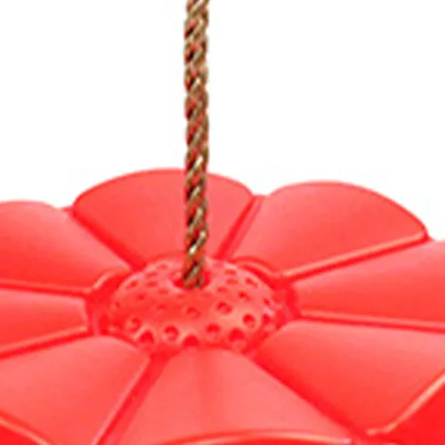 Vista 7 de Columpio de disco, cuerda de disco resistente para accesorios de patio de recreo (rojo)