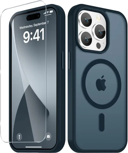 Vista 1544 de Funda para Google Pixel 10 Pro XL, cubierta magnética mate, color negro Fit for MagSafe, Screen Protector included, Shockproof Military Grade