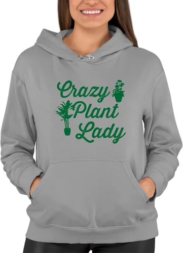 Vista 3 de Go All Out Crazy Plant Lady - Sudadera con capucha divertida para hombre y mujer