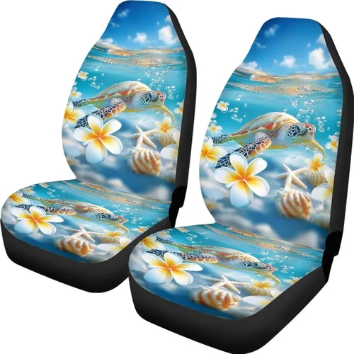 Vista 50 de ELEQIN 250 fundas de asiento delantero de automóvil con bandera patriótica estadounidense, paquete de 2 protectores de asiento de poliéster suaves