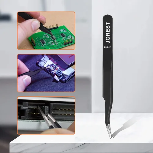 Vista 6 de JOREST Repair Kit for Xbox One/360/X PS4 PS3 PS5, PH0 T6 T8 T10 Torx Security Screwdriver, Crowbars,Tweezers, Cleaning Tool for Controller and