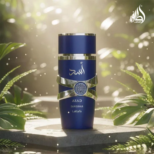 Vista 7 de Lattafa Asad Zanzibar - Fragancia duradera de perfume Eau de Parfum fresca, especiada, vainilla, coco para hombres, 3.40 onzas / 100 ml