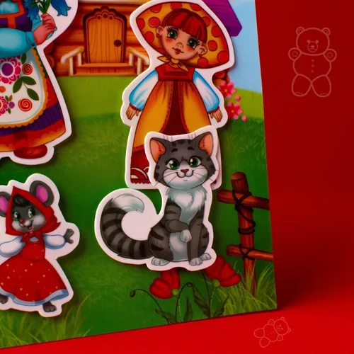 Vista 7 de Russkie Skazki - Libros rusos - Cuentos de hadas rusos - Juego ruso con pegatinas reutilizables Russian Folk Tales Repka - Скаски На Русском