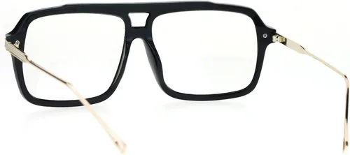 Vista 3 de PASTL Lentes transparentes para hombre, diseño cuadrado de moda, lentes UV 400