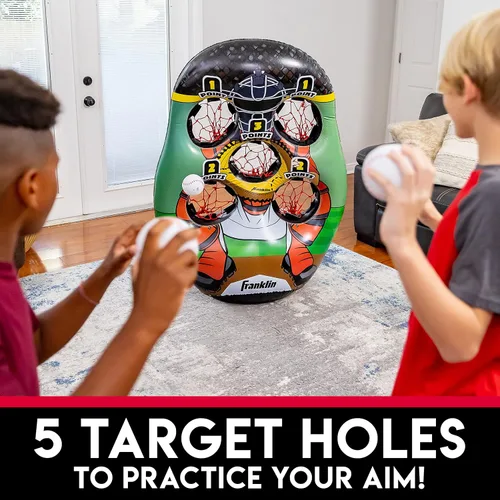 Vista 6 de Franklin Sports Juego Inflable de Lanzamiento de Objetivo para Niños - Juego Mini de Lanzamiento - Juego de Juguete Portátil para Interiores