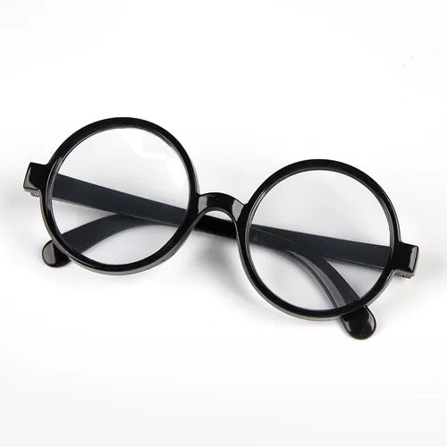 Vista 4 de Gafas de mago Lentes redondos de nerd Shapped, accesorios de gafas de disfraz de Halloween para disfraces, concurso de disfraces, disfraz