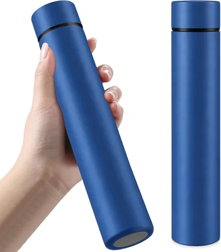Vista 15 de Vesici Botella de Agua Delgada de 8.8 oz Pequeña de Acero Inoxidable Compacta Aislada Botellas de Agua para Acampar Viaje Mochila Frasco de Bolsillo