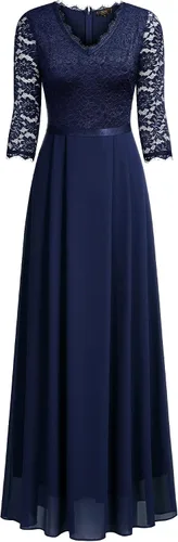 Vista 5 de MISSMAY - Vestido largo, de encaje floral, formal, para mujer, con mangas 23