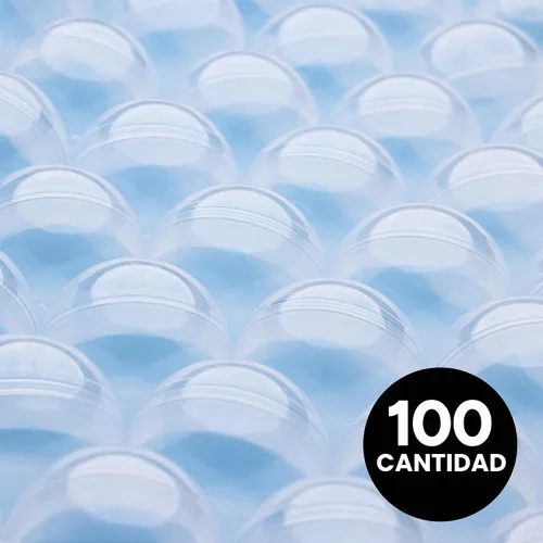 Vista 2 de Máquina expendedora de cápsulas redondas, 100 unidades, 2 pulgadas, cápsulas de máquina de chicles a granel, contenedor transparente a granel