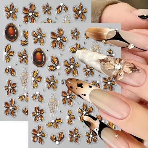 Vista 44 de 30 hojas de calcomanías de uñas para el día de San Valentín, diseño de flores, corazón, pastel de frutas, serie de labios rojos, suministros de arte