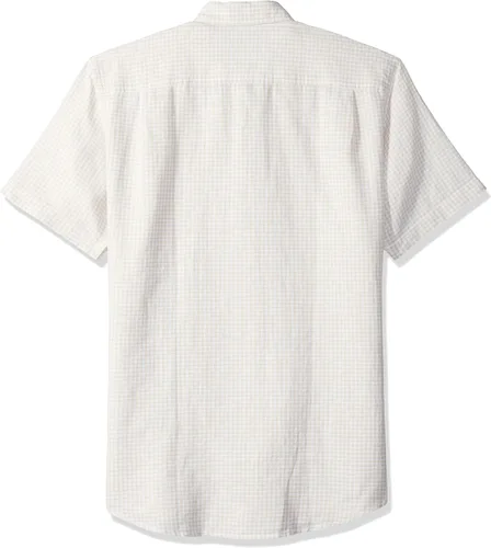 Vista 2 de Tienda Essentials Camisa de algodón de lino de manga corta para hombre