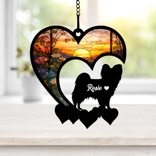 Vista 19 de NAZENTI Atrapasoles personalizado de sabueso afgano, adorno conmemorativo personalizado para la pérdida de mascotas, regalo de condolencia