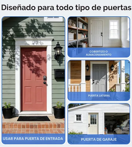 Vista 7 de TEEHO TE001K Cerradura de puerta de entrada sin llave con perilla para Negro mate
