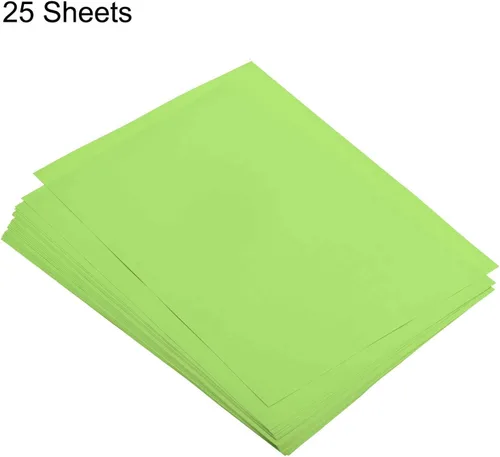 Vista 3 de MECCANIXITY 25 hojas de papel de copia de color A4 papel de impresora de 8 Verde fluorescente