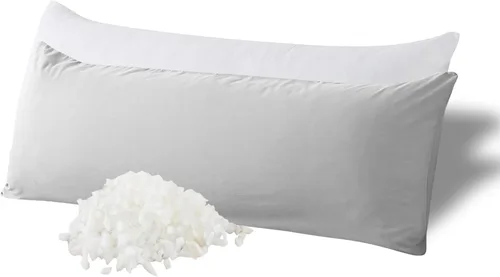 Vista 21 de WhatsBedding Almohada corporal de espuma viscoelástica con funda de algodón transpirable con cremallera, almohada de cuerpo completo para adultos