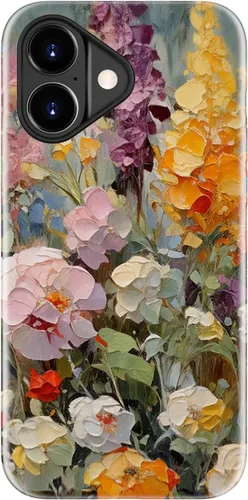 Vista 102 de LUHOURI Funda para iPhone 12 Mini, compatible con carga inalámbrica, doble capa, interior de silicona suave + carcasa exterior dura, bonito diseño