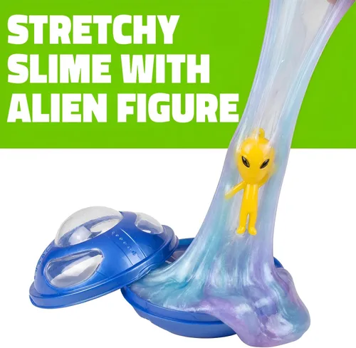 Vista 2 de Mozlly UFO Alien Spaceship Rainbow Slime Monster Masilla Ciencia Ficción Extraterrestre Suave y Gooey Squishy Juguete Sensorial Alivio del Estrés