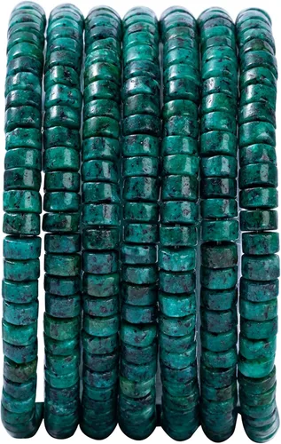 Vista 27 de Abalorios Espaciadores de Jade Natural Africano 4x2mm 38cm/str Redondos Planos Semipreciosos para Hacer Pulseras y Collares Jade africano