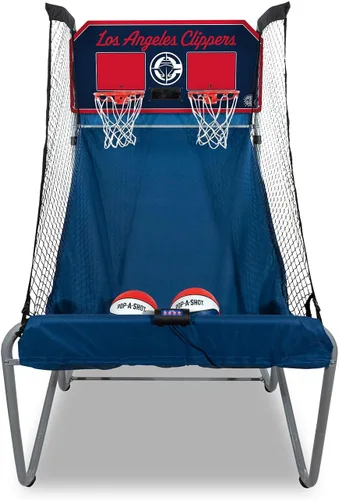 Vista 10 de Pop-A-Shot - Home Dual Shot Arcade Basketball Game with NBA Graphics l Sensor Scoring l 16 Game Modes l 7 Balls l Foldable Storage l for All NBA Fans