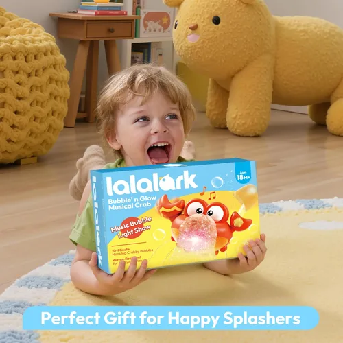 Vista 7 de Juguetes de baño para bebés de 2 a 4 años, máquina de burbujas de cangrejo con música, luces LED, juguetes de baño iluminados para niños