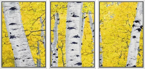 Vista 297 de wall26 Lienzo enmarcado para pared, juego de arte de acuarela pastel, paisaje rural, ilustraciones con formas abstractas, arte moderno, decorativo