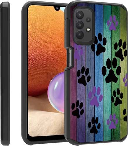 Vista 26 de Funda para teléfono Galaxy A23 5G, resistente 2 en 1 de doble capa híbrida de policarbonato duro y silicona suave a prueba de golpes, funda