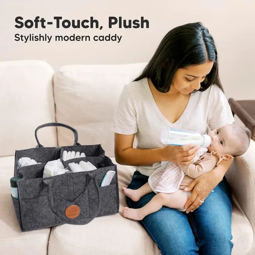 Vista 6 de KeaBabies Cambiador de pañales portátil y organizador de pañales para bebé, tapete cambiador plegable impermeable para bebé, tapete de cambio