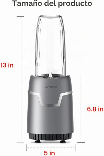 Vista 8 de Batidora de Smoothies, Licuadora Personal de 1100W para Batidos y Smoothies, Combo de Licuadoras y Molinillo para Cocina con 2 * 22 Oz Vasos Para