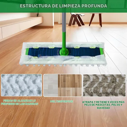 Vista 5 de Paño de barrido seco resistente XL para trapeador Swiffer Sweeper