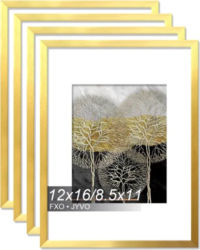Vista 93 de Fxojyvo Marco de Fotos de 4x6, Muestra Foto de 3.5x5 con Paspartú o 4 x 6 Sin Paspartú, Liviano y de Alta Transparencia Marco de 4 por 6 para Pared