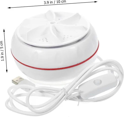 Vista 9 de jojofuny Mini lavadora de viaje de 30 W, lavadora USB portátil para dormitorio, ropa compacta, alta torsión, limpieza profunda eficiente para ropa
