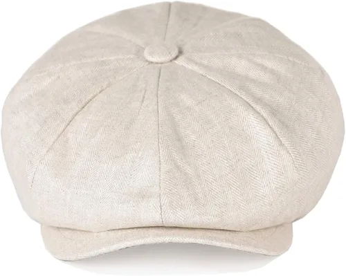 Vista 3 de BOTVELA Gorra de lino para hombre con diseño de espiga transpirable de verano