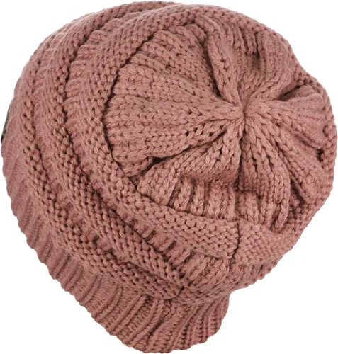 Vista 614 de C.C Trendy Warm Chunky Soft Stretch Cable Knit Beanie
